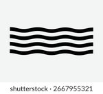 Water Waves Line Icon Beach Ripple Effect Wavy Sand Gentle Sign Seismic Activity Shockwave Tremor Wave River Lake Sea Ocean Flow Flowing Swirl Symbol