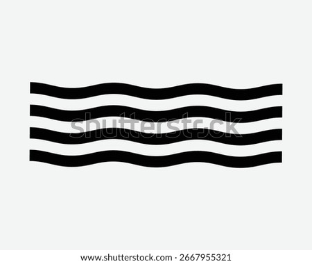 Water Waves Line Icon Beach Ripple Effect Wavy Sand Gentle Sign Seismic Activity Shockwave Tremor Wave River Lake Sea Ocean Flow Flowing Swirl Symbol