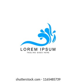 water waves logo template