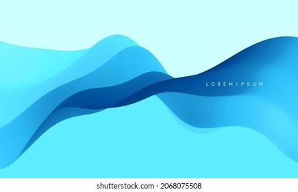 Water waves. Nature background. Trendy liquid design. Vector illustration for banners, flyers and presentation.