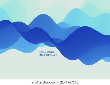 Water waves. Nature background. Trendy liquid design. Vector illustration for banners, flyers and presentation.