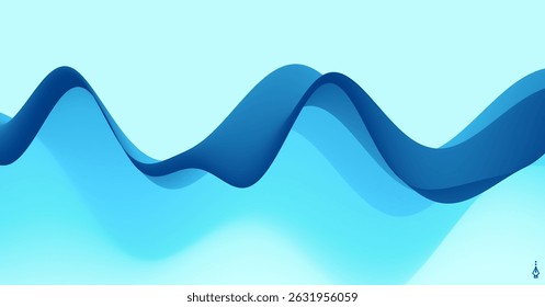 Water waves. Nature background. Trendy liquid design. Vector illustration for banners, flyers and presentation.