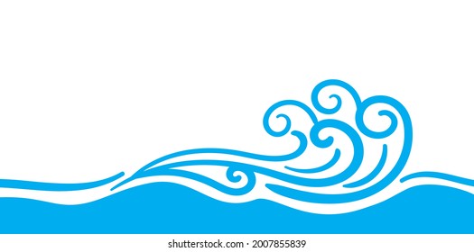 water waves ocean graphic, water ripples light blue and copy space, ocean sea surface for banner background, aqua flowing graphic