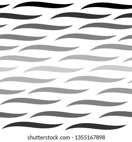 Water waves seamless pattern, curve lines. Rhythmic waves