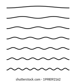 Olas de agua. El concepto de mar, océano o río. Ilustración del vector