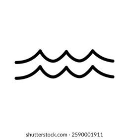 water waves sign earth world water day save ecology environment earth march  - icon symbol line art sketch vector drawing illustration logo