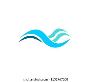 Water Waves symbol and icon Logo Template vector