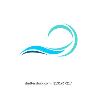 Water Waves symbol and icon Logo Template vector