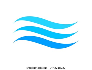 Wasser Wellen Symbol, Welle Wasser Ripple Flow für Grafik, Wasser Splash Form