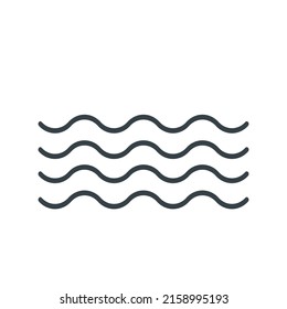 Water waves thin line icon. Element of simple icon for websites, web design, mobile app, info graphics. Thin line icon for website design and development, app development on white background