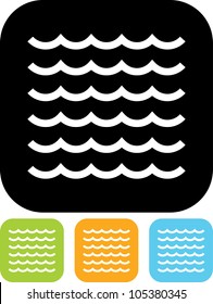 Water Waves - Vector Icon Isolated