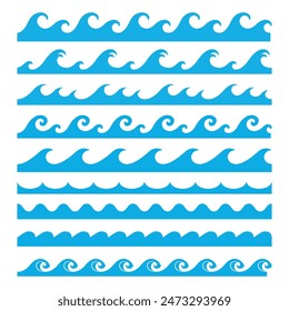 water waves vector water move river sea wavy vector illustration