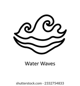 Water Waves Vektorgrafik Symbol Design Illustration. Symbol für Natur und Umwelt auf weißem Hintergrund EPS10-Datei