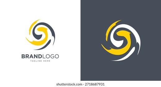 Diseño de icono de logotipo de vórtice de ondas de agua