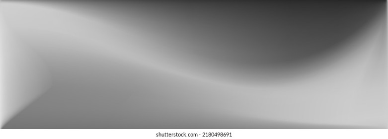 Malla de gradiente ondulada por el agua. Fondo Monocromático Natural De Moda. Fondo de líneas horizontales metálicas de aluminio. Ilustración de textura borrosa en blanco y negro. Malla gradiente ondulada en blanco gris.