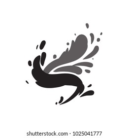 Icono de salpicadura ondulada aislado en fondo blanco. Logo de agua abstracta, ilustración vectorial de emblema náutico natural.