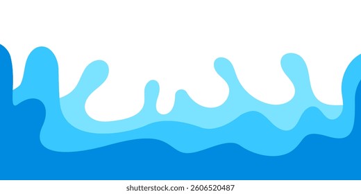 water wavy splash shape, sea waves, landscape water ripple for background, water surface, ocean graphic pattern