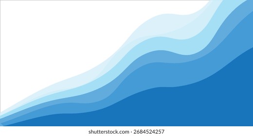 Forma ondulada del chapoteo del agua, olas del mar, ondulación del agua del paisaje para el fondo. EPS moderno 10