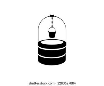 Water Well, Black Logo Icon