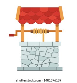Water well cartoon on white background