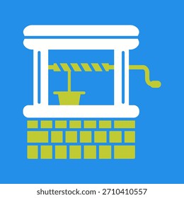 Icono gráfico del Vector creativo del pozo de agua