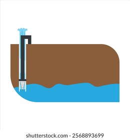 Water well digging logo vector