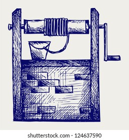 Water well. Doodle style