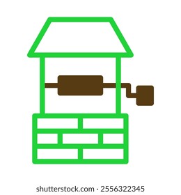 Water well icon. Concept of source, resource, and supply.