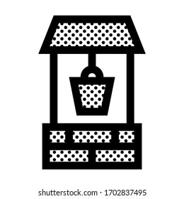 Water Well. Icon Filled with Dots.