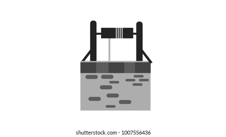 Water well icon isolated vector illustration