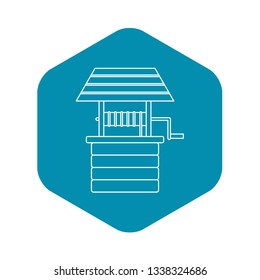 Water well icon. Outline illustration of water well vector icon for web design