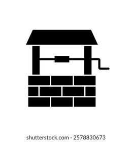 water well icon - vector