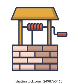 Water well icon vector design template