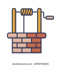 Plantilla de diseño de Vector de icono de pozo de agua