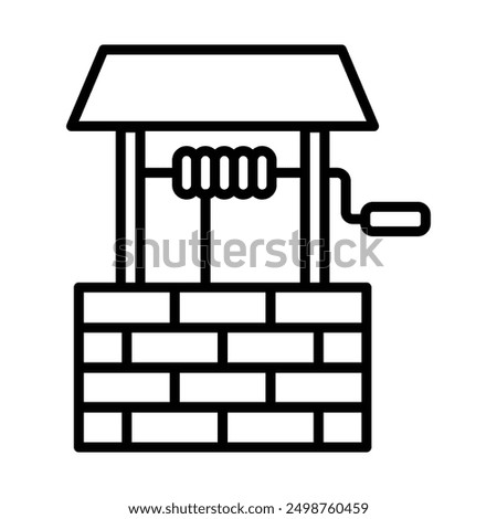 Water well icon vector design template