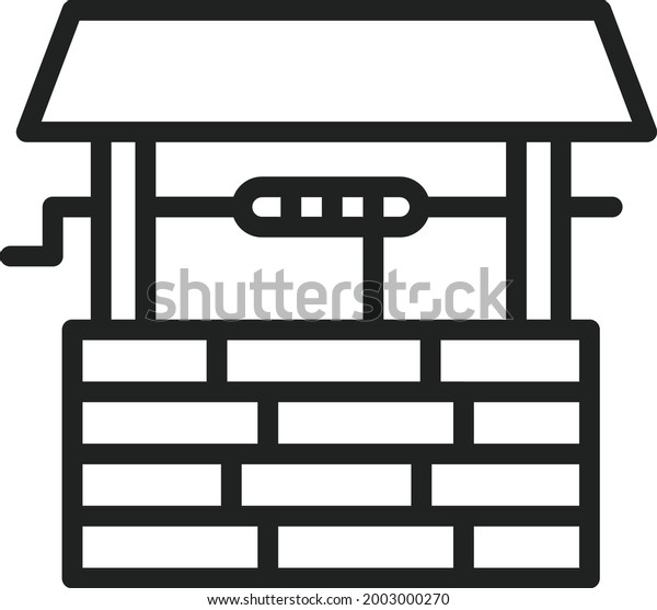 Water Well Icon Vector Image Can Stock Vector Royalty Free 2003000270 Shutterstock 8487