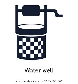 Water well icon vector isolated on white background for your web and mobile app design, Water well logo concept