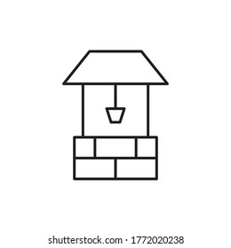 Wasserbrunnen-Symbol, Vektorsymbol