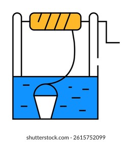water well line icon vector. water well sign. isolated symbol illustration