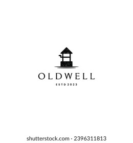 Water well logo rustic illustration