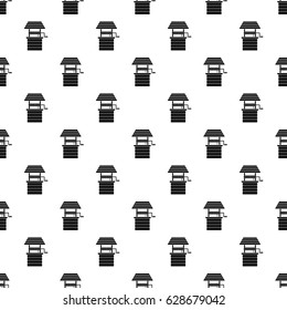 Water well pattern seamless in simple style vector illustration