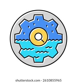 water well testing hydrogeologist color icon vector. water well testing hydrogeologist sign. isolated symbol illustration