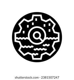water well testing hydrogeologist glyph icon vector. water well testing hydrogeologist sign. isolated symbol illustration