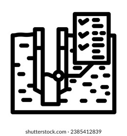 water well testing hydrogeologist line icon vector. water well testing hydrogeologist sign. isolated contour symbol black illustration