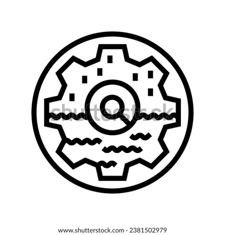 water well testing hydrogeologist line icon vector. water well testing hydrogeologist sign. isolated contour symbol black illustration