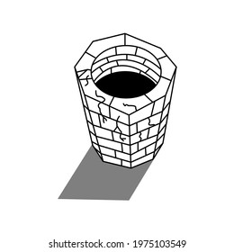 water well. vector illustration graphic