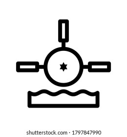 Water Wheel icon or logo isolated sign symbol vector illustration - high quality black style vector icons
