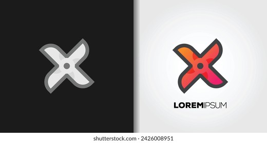 water wheel logo set vector