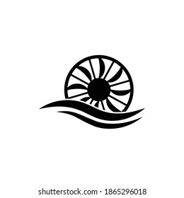 water wheel logo vektor template
