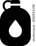 water with white background. water is a symbol of thrist.glyph flat icon.
